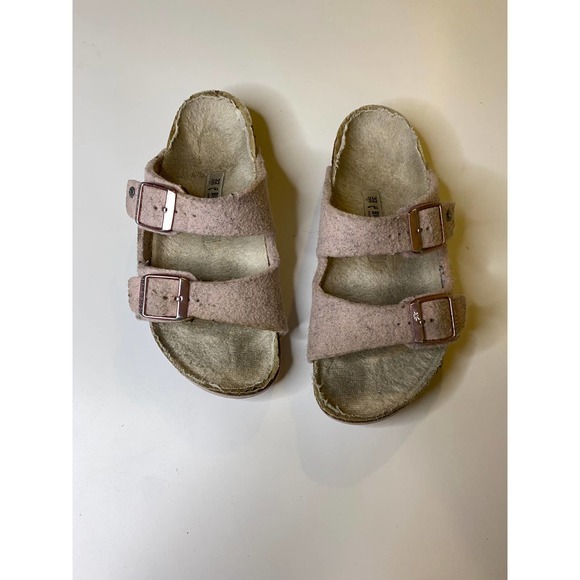 BIRKENSTOCK Arizona Happy Lamb Kids Wool Pink size 1-1.5 US/32EU - Picture 2 of 4